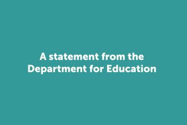 A statement from the Department for Education