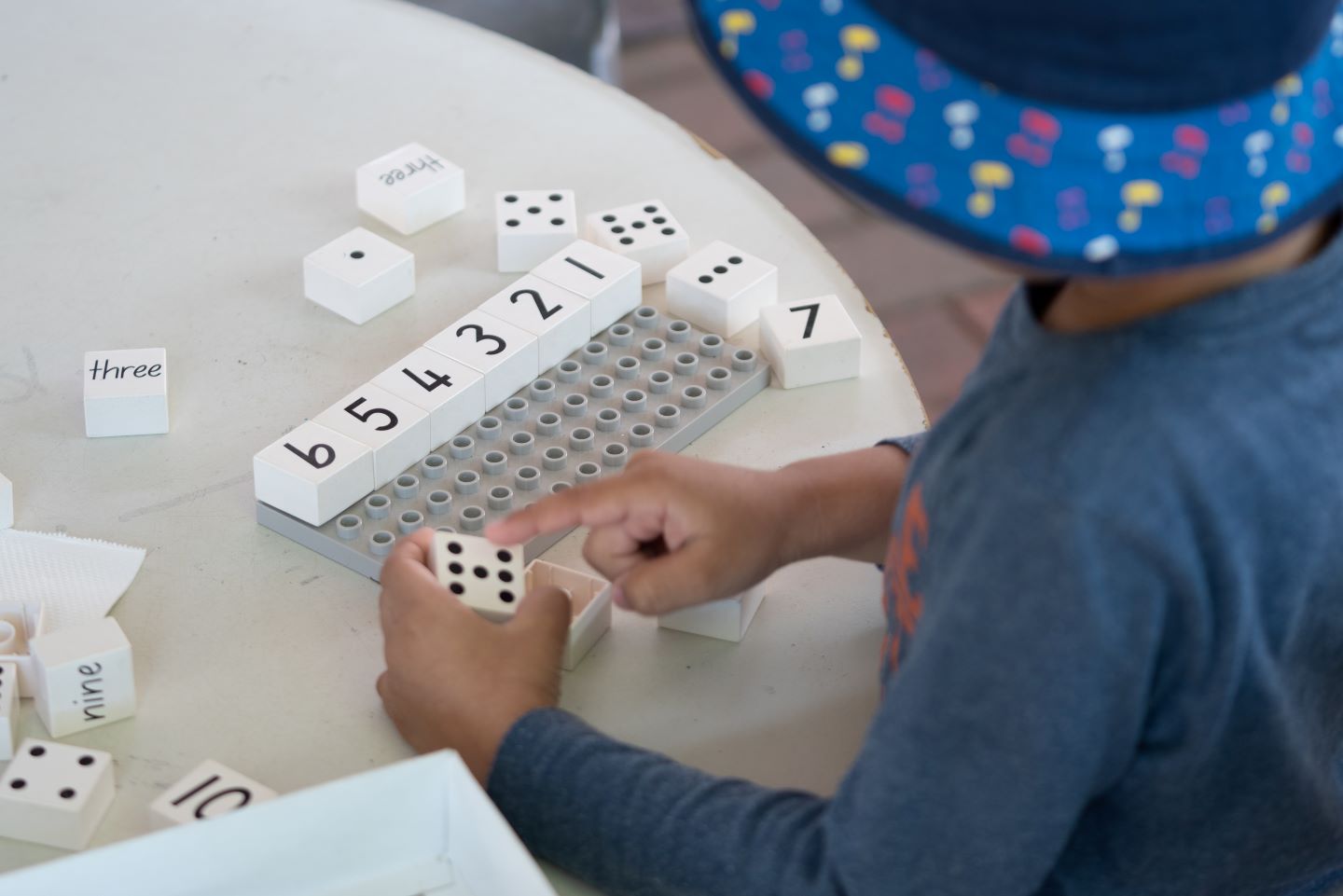 A preschooler learning