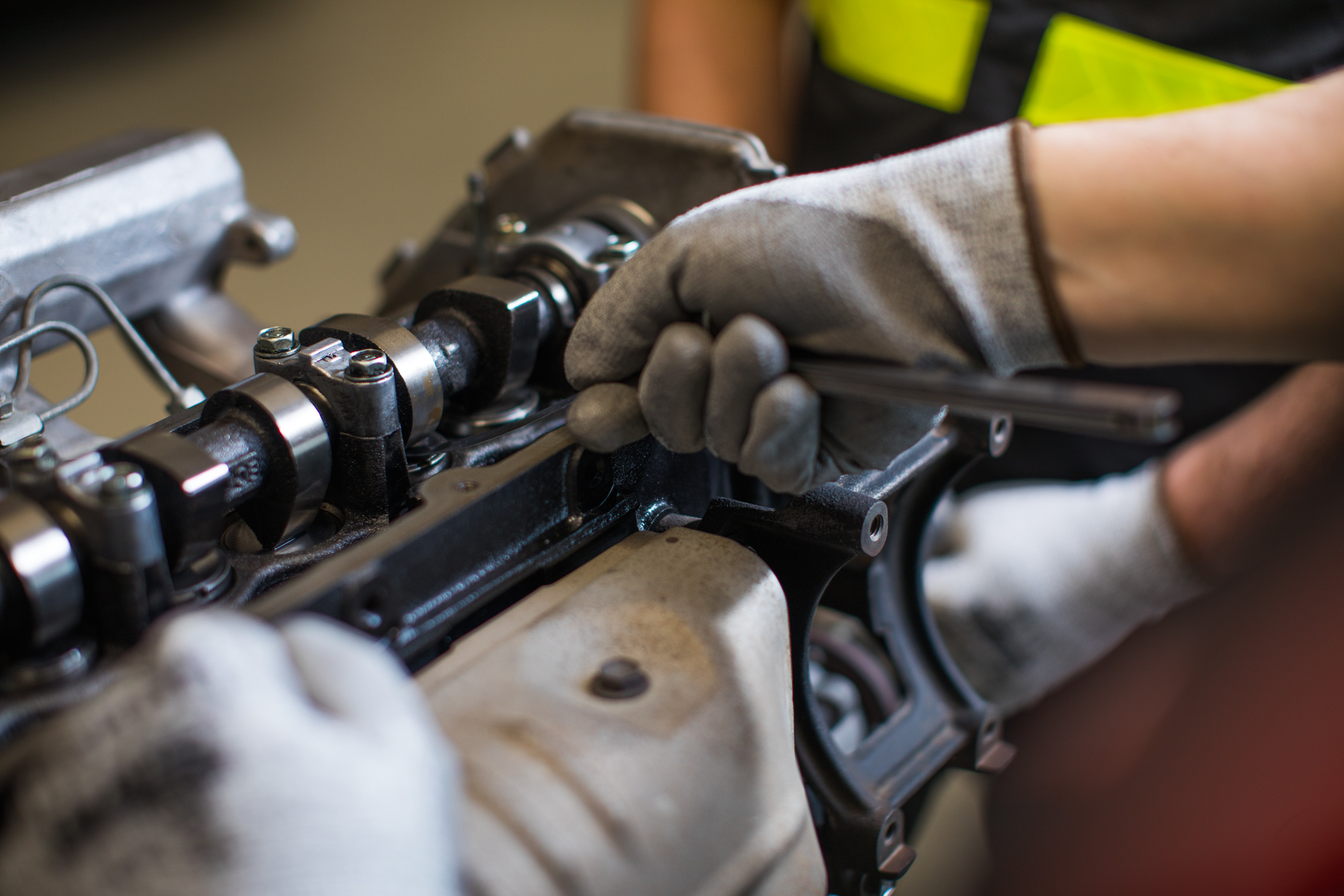 Close-up of a vehicle engine