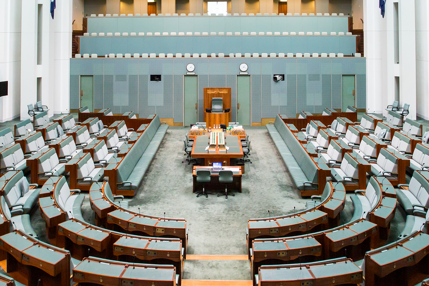 Photo of empty Australian Government House of Representatives