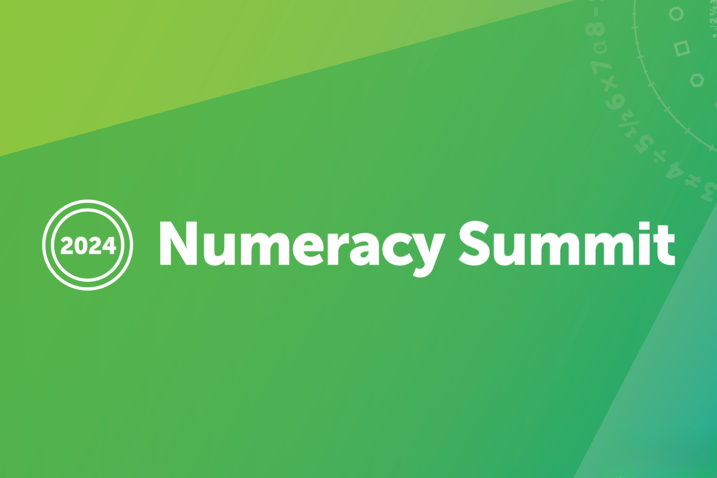 Graphic with the text "2024 Numeracy Summit"