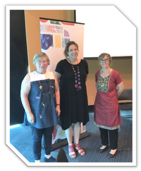 Photo of Associate Professor Angela Scarino, Professor Rachel Nordlinger and Dr Mary-Anne Gale