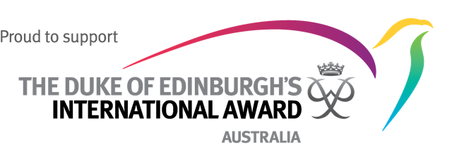 Duke of Edinburgh's international award logo of a styled, coloured bird