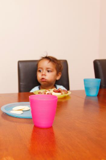 Child eating dinner