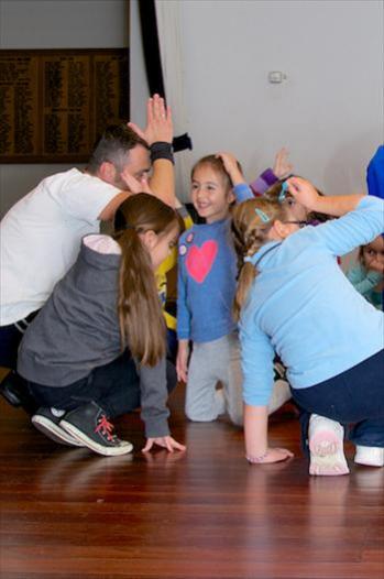 Group of children dancing