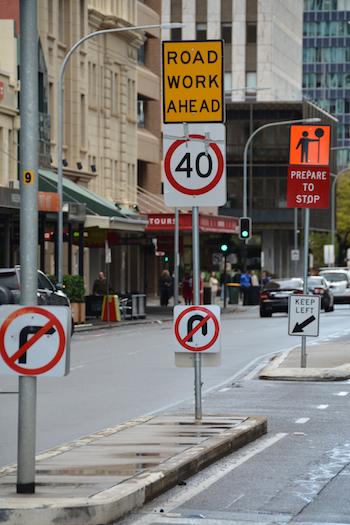 40 km/hr speed limit sign