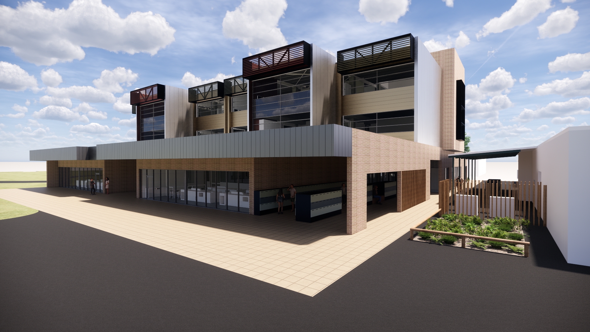 Artist impression of school building