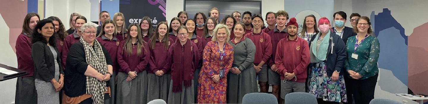 Loxton High School students standing together in a group.