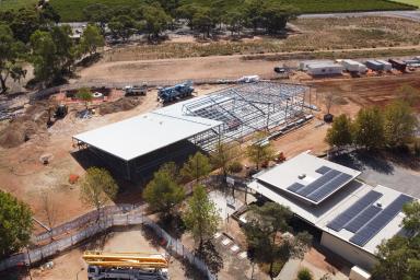 Overhead shot of Glossop High School construction