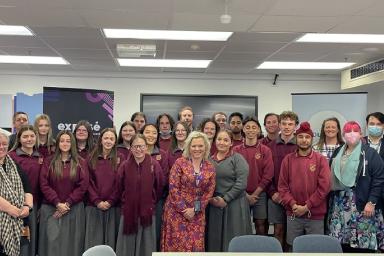 Loxton High School students standing together in a group.