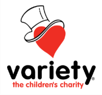 Logo for Variety with text variety the children's charity